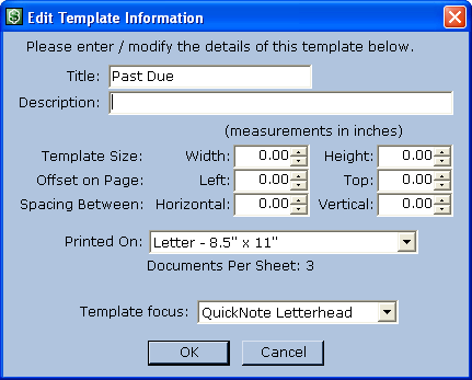 Template Editor