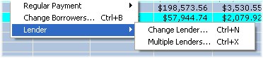 Loan Menu - Lenders