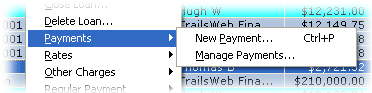 Loan Menu - Payments