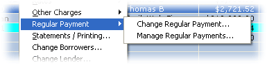 Loan Menu - Regular Payment