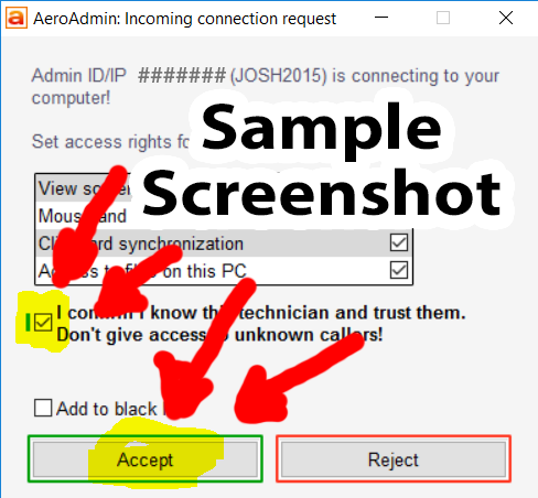 Check the box to approve our connection and click Accept.